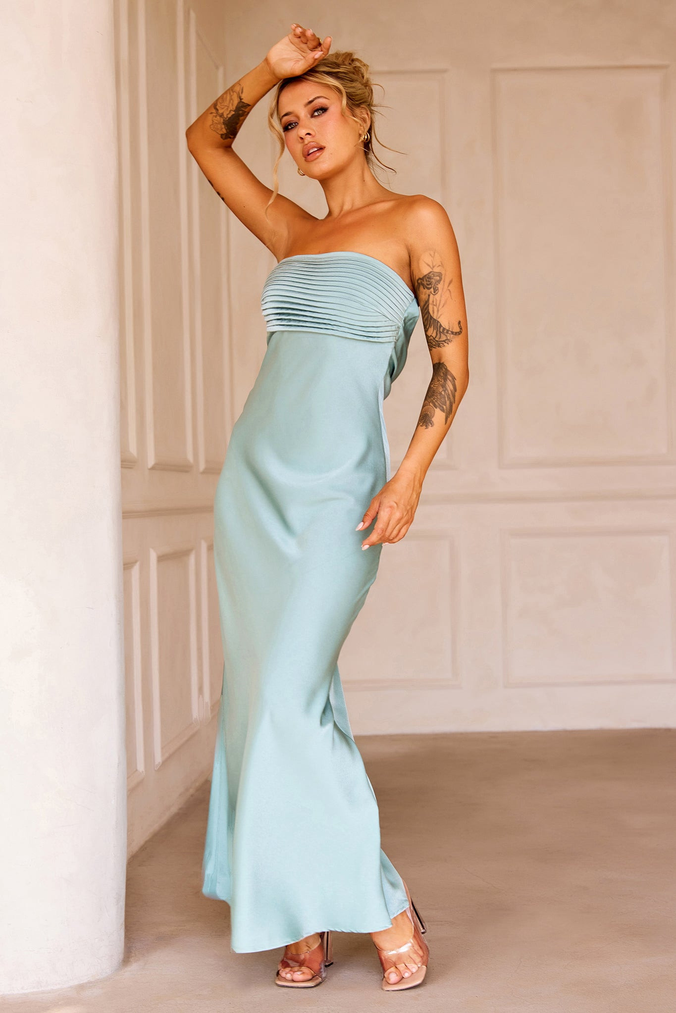 Blake Midi Dress - Sage | Sage and Paige AUS.