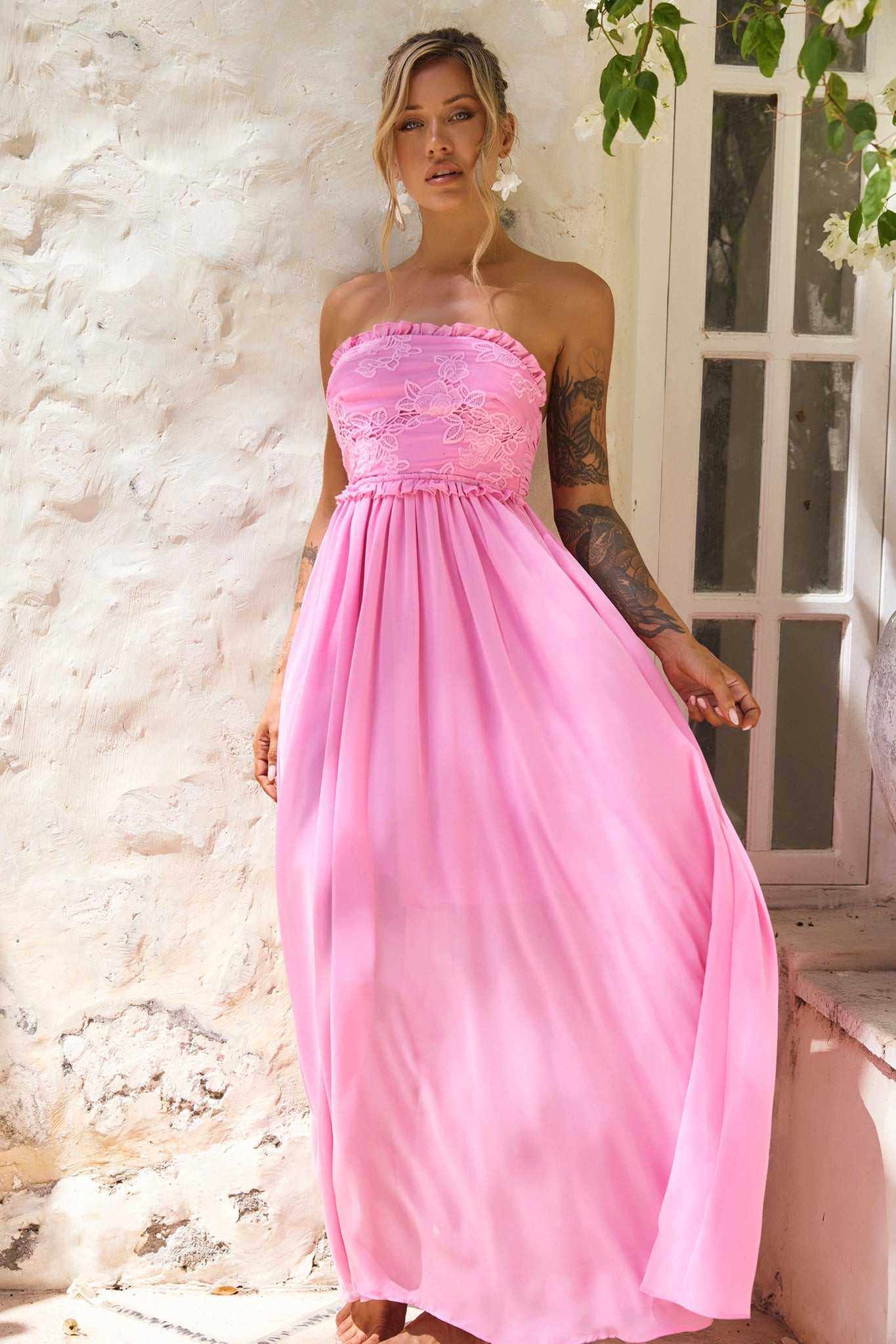 Jules Maxi Dress - Pink | Sage and Paige AUS.