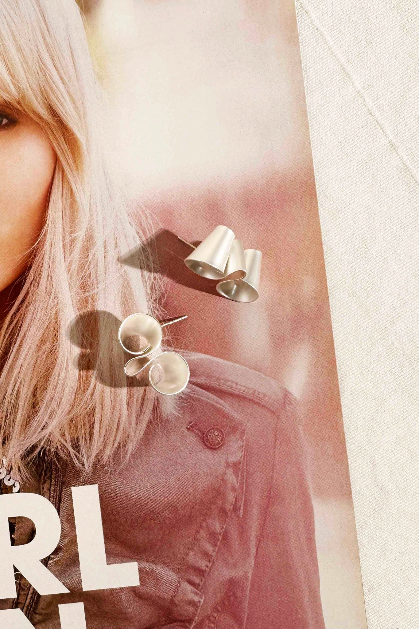 Halo Fold Earrings - Silver