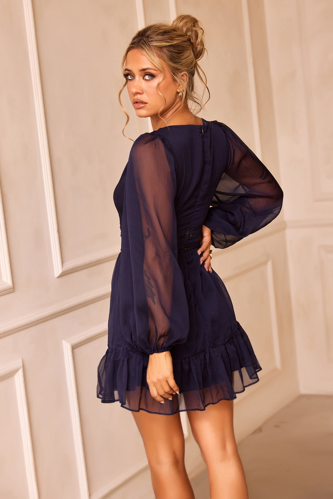 In Heaven Mini Dress - Navy | Sage and Paige AUS.