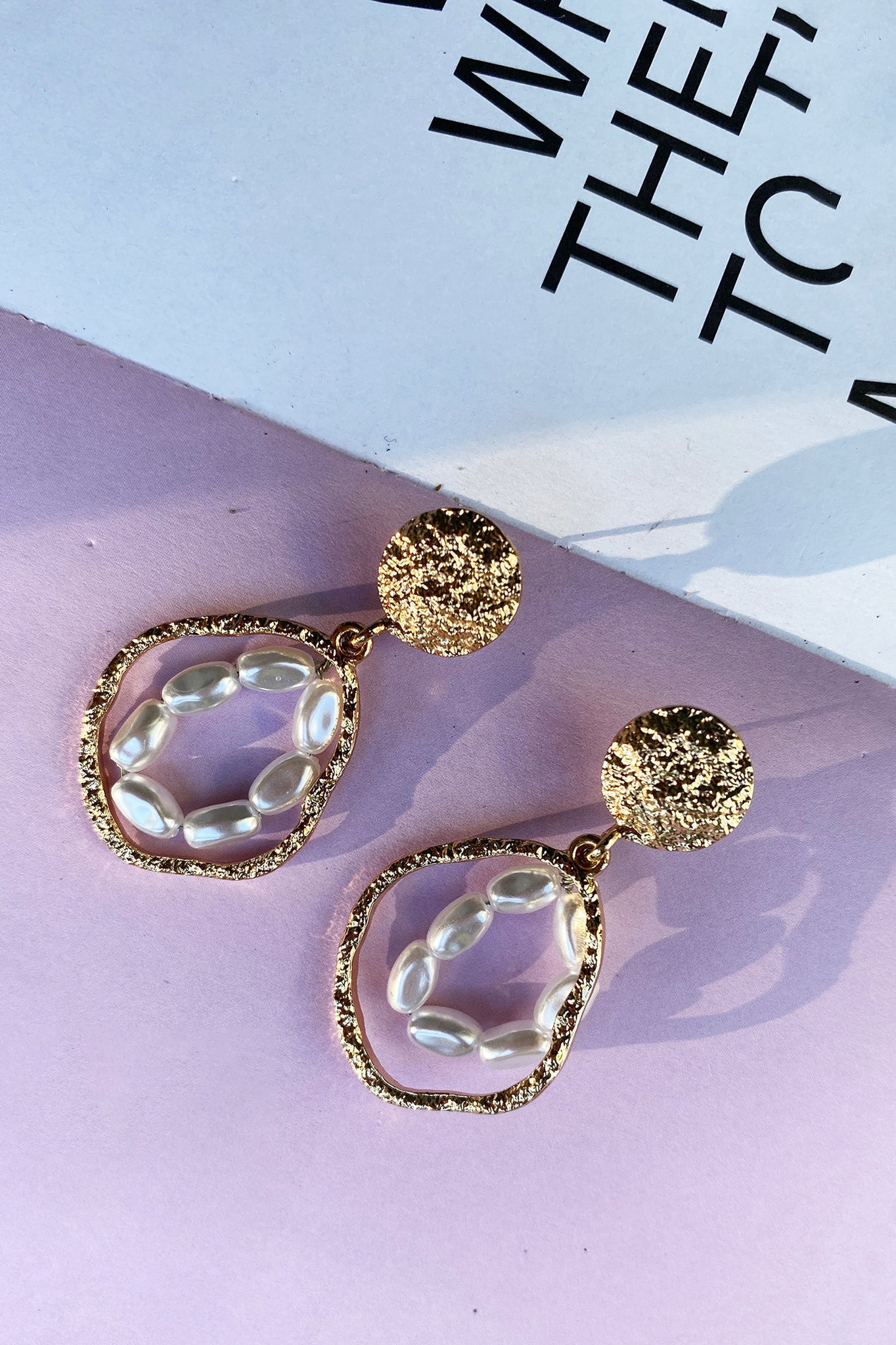 Fresh Breeze Earrings - Gold White | Sage and Paige AUS.