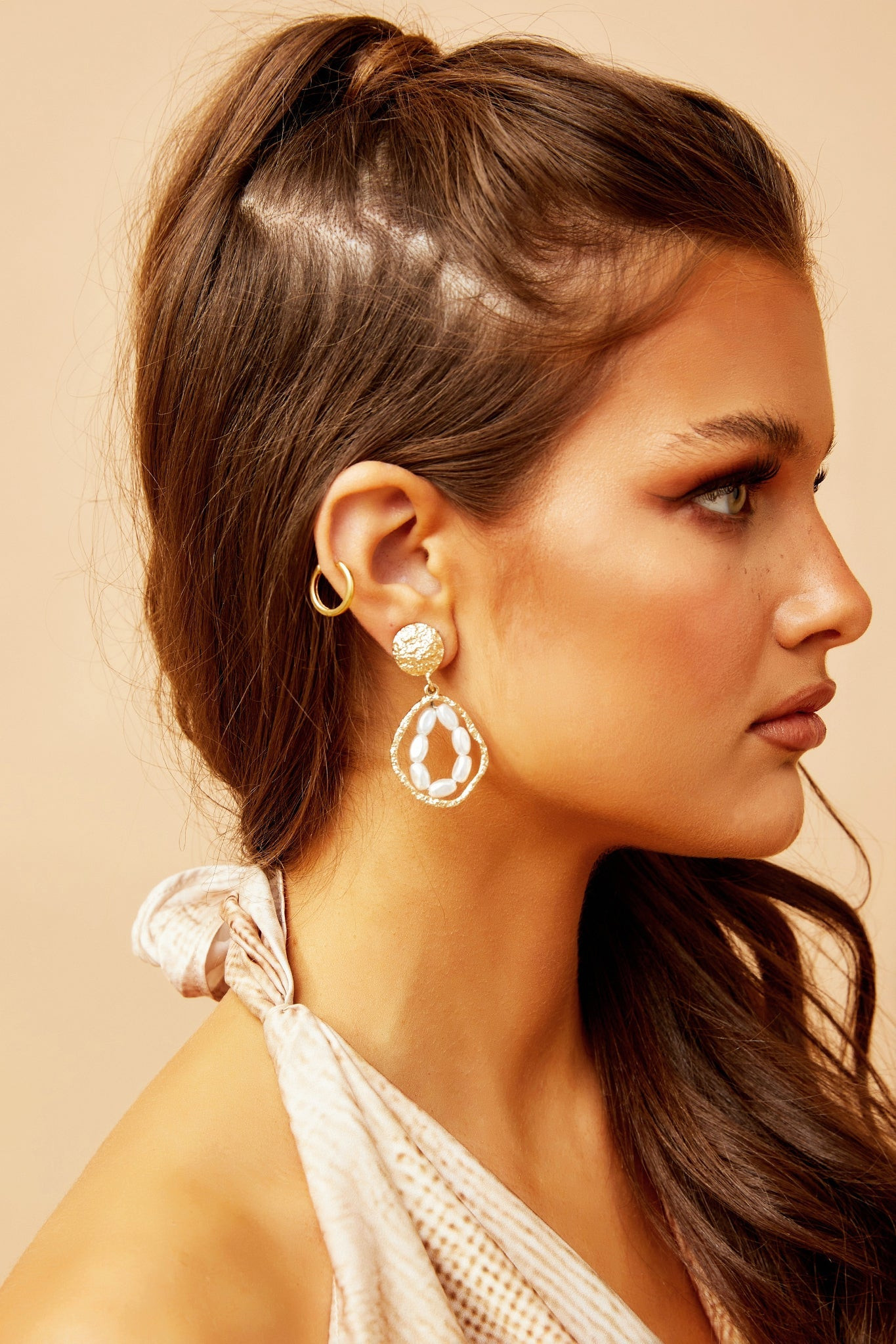 Fresh Breeze Earrings - Gold White | Sage and Paige AUS.
