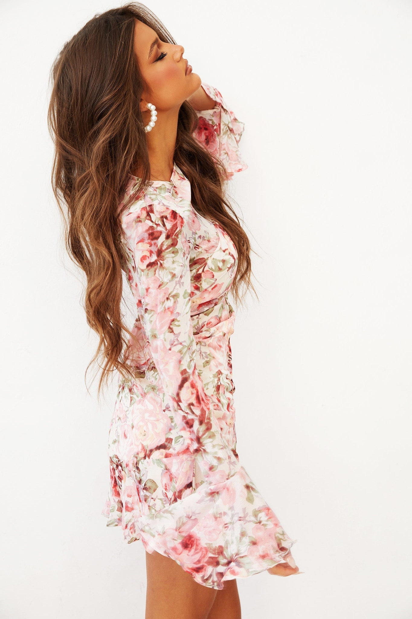 Swerve Mini Dress - Beige Multi | Sage and Paige AUS.
