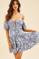 On Mine Mind Mini Dress - Blue | Sage and Paige AUS.