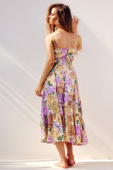 Taking Sides Midi Dress - Purple Multi | Sage and Paige AUS.
