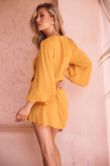 Flossy Mini Dress - Mustard | Sage and Paige AUS. Flossy Mini Dress - Mustard | Sage and Paige AUS.