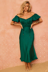 Mariner Midi Dress - Forest Green | Sage and Paige AUS.