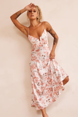 Vintage Summer Midi Dress - Rose | Sage and Paige AUS.