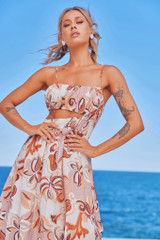 Spirited Midi Dress - Brown Multi | Sage and Paige AUS. Spirited Midi Dress - Brown Multi | Sage and Paige AUS.