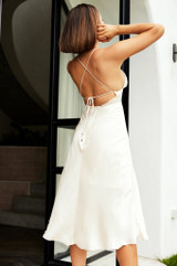 Day To Night Midi Dress - Ivory | Sage and Paige AUS.