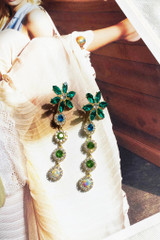 Ethereal Drop Earrings - Green | Sage and Paige AUS.