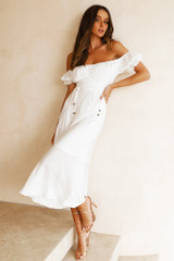 Mariner Midi Dress - White | Sage and Paige AUS. Mariner Midi Dress - White | Sage and Paige AUS.