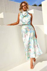 In Gratitude Midi Dress - Mint Multi | Sage and Paige AUS. In Gratitude Midi Dress - Mint Multi | Sage and Paige AUS.
