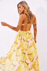 Rays Maxi Dress - Yellow Print | Sage and Paige AUS.