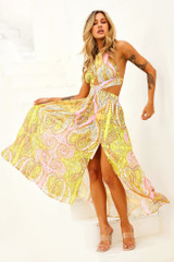 Havana Bloom Maxi Dress - Yellow Multi | Sage and Paige AUS.