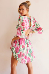 Rose Garden Mini Dress - Pink Multi | Sage and Paige AUS.