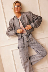 Boy Meets Girl Biker Jacket - Slate | Sage and Paige AUS.