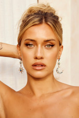 Luna Eclipse Earrings - Gold Blue | Sage and Paige AUS.