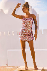 Sparks Fly Mini Dress - Pink Gold | Sage and Paige AUS. Sparks Fly Mini Dress - Pink Gold | Sage and Paige AUS.