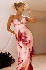 Celia Maxi Dress - Pink Multi | Sage and Paige AUS. Celia Maxi Dress - Pink Multi | Sage and Paige AUS.