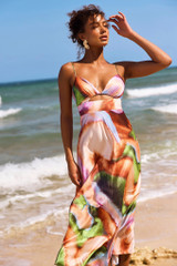 Name Me Maxi Dress - Orange Multi | Sage and Paige AUS.