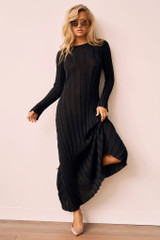Astoria Knit Maxi Dress - Black | Sage and Paige AUS.