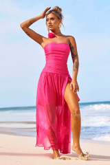 The Briana Maxi Dress - Hot Pink | Sage and Paige AUS.