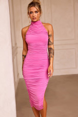 Caught In One Moment Midi Dress - Hot Pink | Sage and Paige AUS.