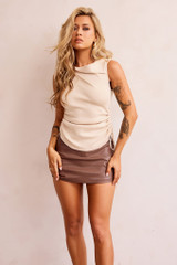 Eyes On Me Knit Top - Beige | Sage and Paige AUS.