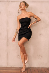 Sunrays Denim Mini Dress - Black | Sage and Paige AUS.
