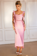 Arabella Midi Dress - Blush | Sage and Paige AUS.