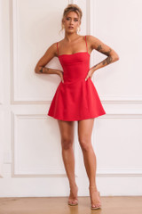 Aster Mini Dress - Red | Sage and Paige AUS.