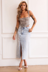 Tate Crop Top - Ash | Sage and Paige AUS.