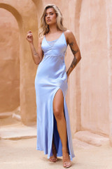 Sightseer Maxi Dress - Steel Blue | Sage and Paige AUS.