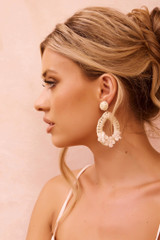 For The Win Earrings - Cream | Sage and Paige AUS. For The Win Earrings - Cream | Sage and Paige AUS.