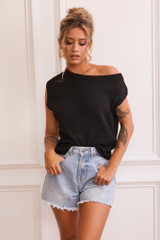 Soul Searching Denim Shorts - Washed Blue