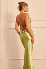 Serein Drape Maxi Dress - Apple Green