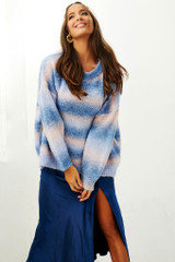 Bliss Knit Oversize Sweater - Blue | Sage and Paige AUS. Bliss Knit Oversize Sweater - Blue | Sage and Paige AUS.