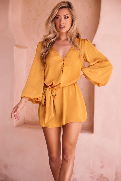 Flossy Mini Dress - Mustard | Sage and Paige AUS. Flossy Mini Dress - Mustard | Sage and Paige AUS.