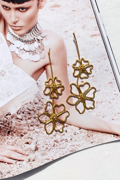 Flower Touch Earrings - Gold | Sage and Paige AUS.
