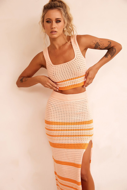 In The Groove Cropped Top - Orange | Sage and Paige AUS.
