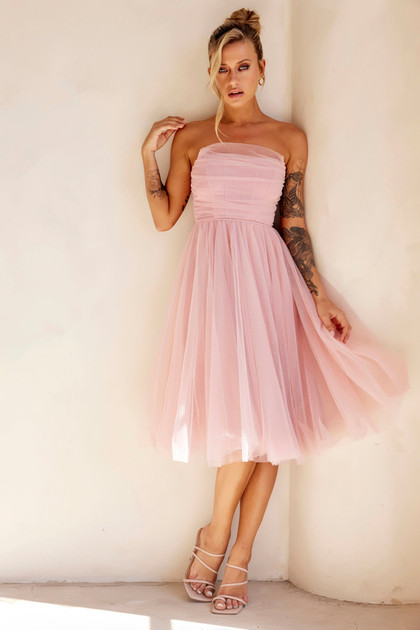 Swingin' It Midi Dress - Blush | Sage and Paige AUS.