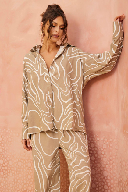 Sunlights In Capri Shirt - Beige | Sage and Paige AUS. Sunlights In Capri Shirt - Beige | Sage and Paige AUS.