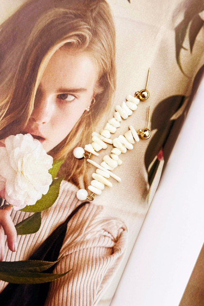 Matilda Earrings - White | Sage and Paige AUS.