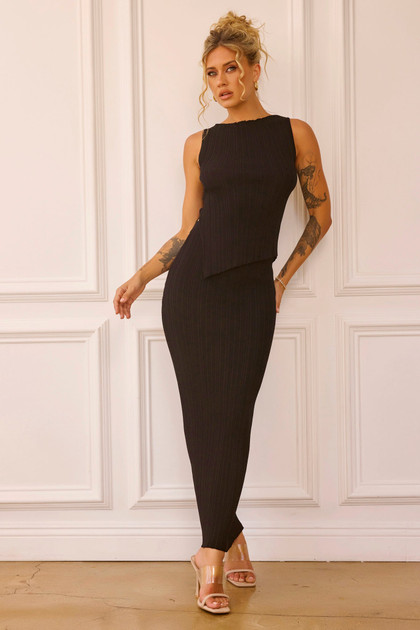Coffee Chat Skirt - Black | Sage and Paige AUS.