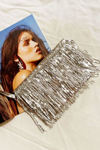 Shine With Me Clutch Bag - Sliver | Sage and Paige AUS.