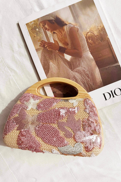 Etta Clutch Bag - Pink Multi | Sage and Paige AUS.