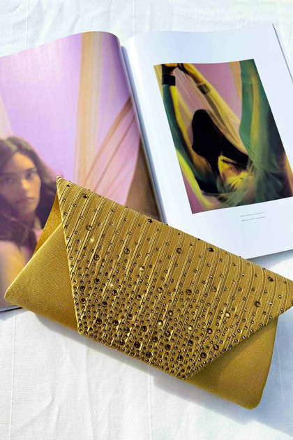 Full Moon Clutch Bag - Gold | Sage and Paige AUS.