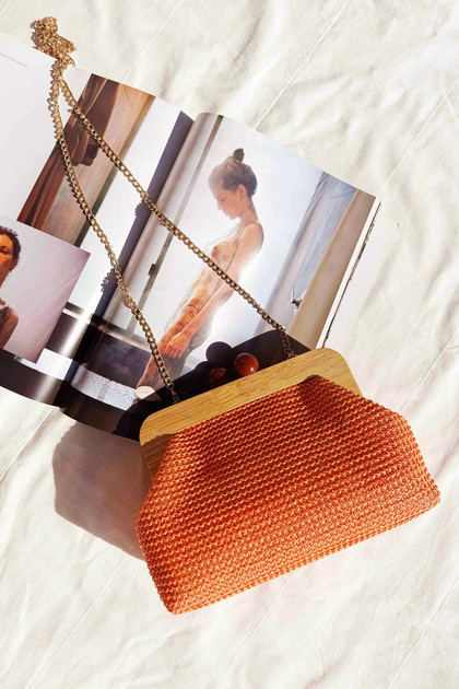 Dixie Clutch Bag - Orange | Sage and Paige AUS. Dixie Clutch Bag - Orange | Sage and Paige AUS.