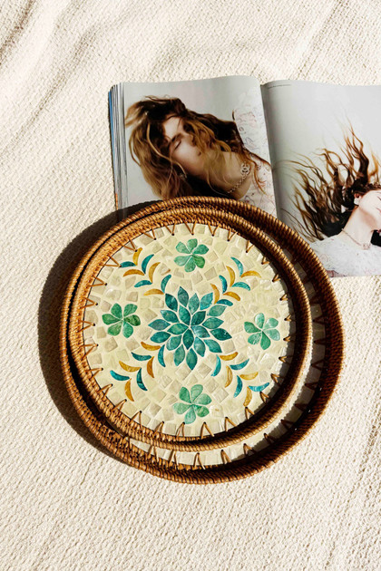 Wildflowers Tray Set - Green Multi | Sage and Paige AUS.